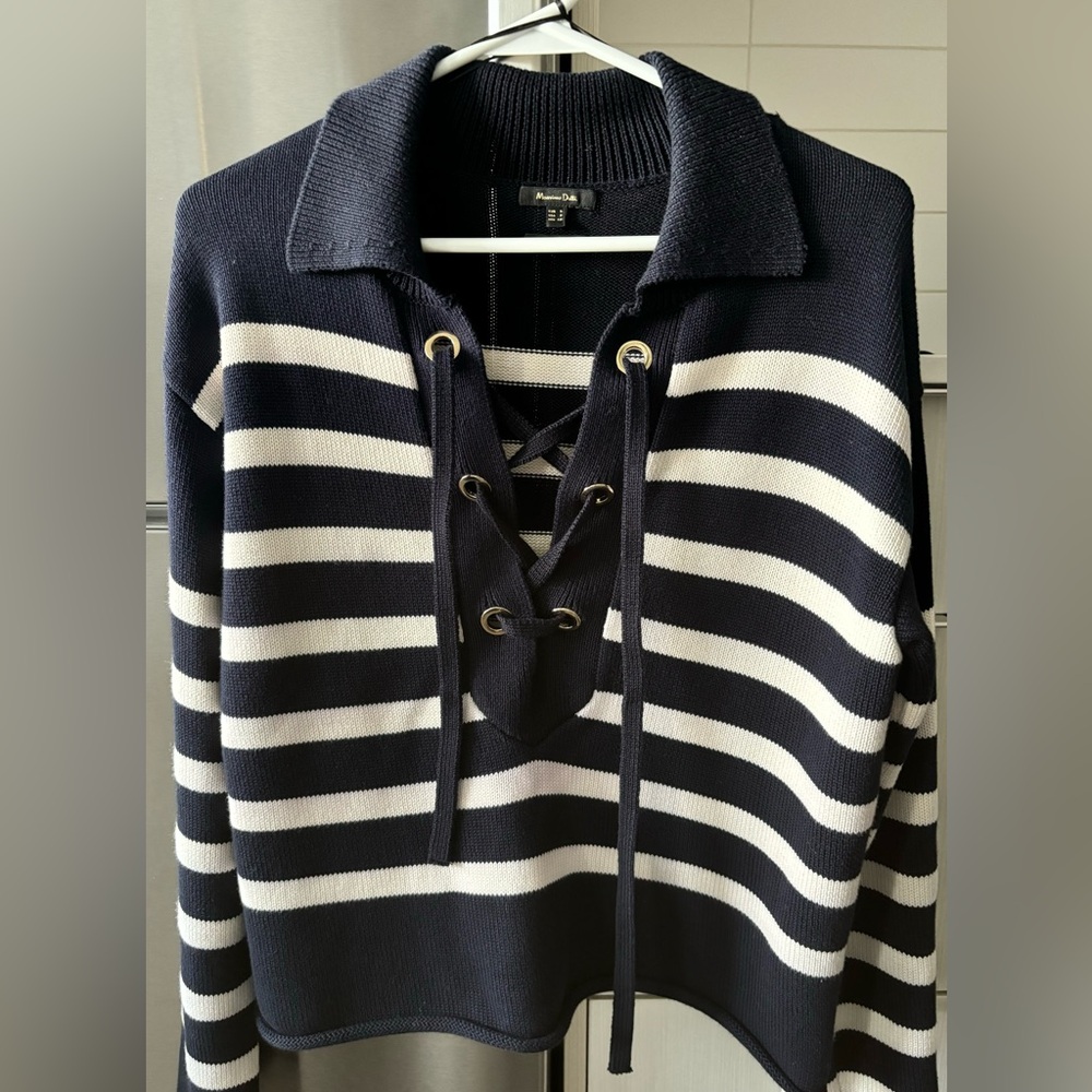 Thick organic cotton Stripe sweater from Massimo Dutti